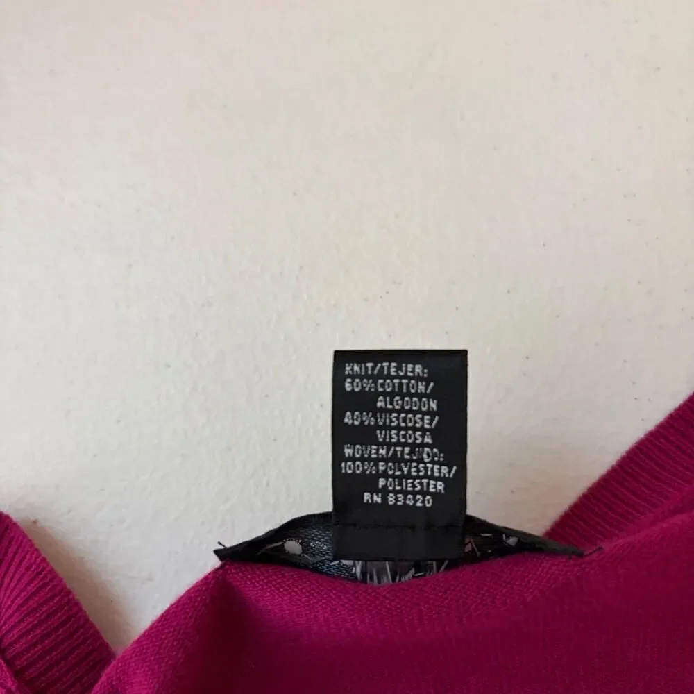 August Silk Sweater Women's Medium Purple Knit Pullover Pocket Layered Casual